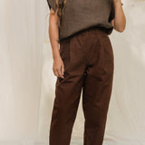 Andy Trouser in Organic Cotton Canvas Umber#color_umber