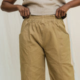 Clyde Culotte in Organic Cotton Canvas Olivine#color_olivine