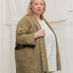 Clyde Jacket in Organic Cotton Canvas Olivine#color_olivine