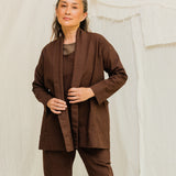 Clyde Jacket in Organic Cotton Canvas Umber#color_umber