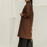 Clyde Trench in Organic Cotton Canvas Umber#color_umber