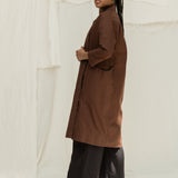 Clyde Trench in Organic Cotton Canvas Umber#color_umber