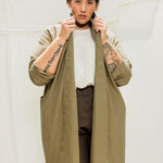 Clyde Trench in Organic Cotton Canvas Olivine#color_olivine