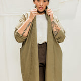 Clyde Trench in Organic Cotton Canvas Olivine#color_olivine