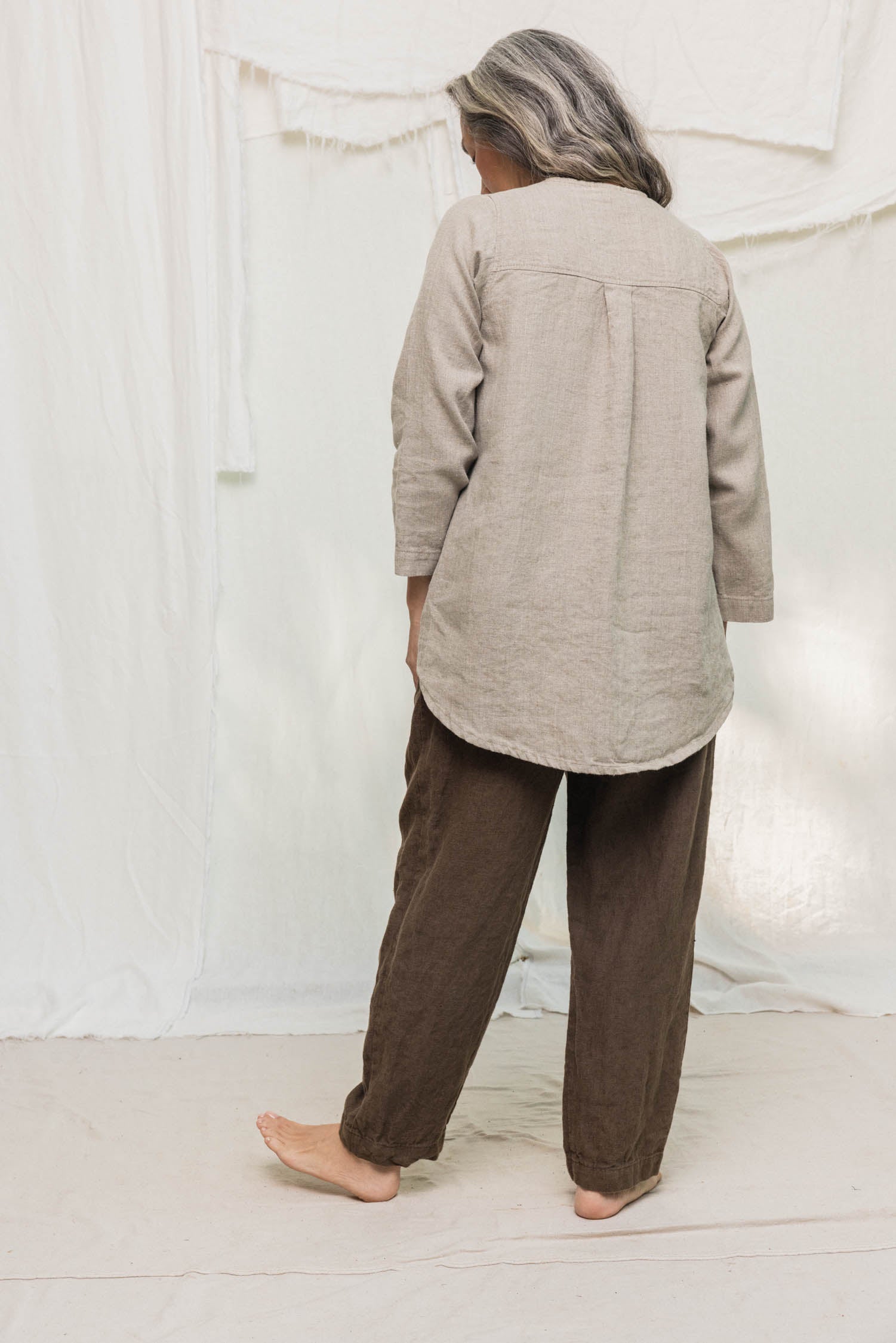 Andy Trouser in Midweight Linen Cacao#color_cacao