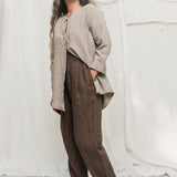 Andy Trouser in Midweight Linen Cacao#color_cacao