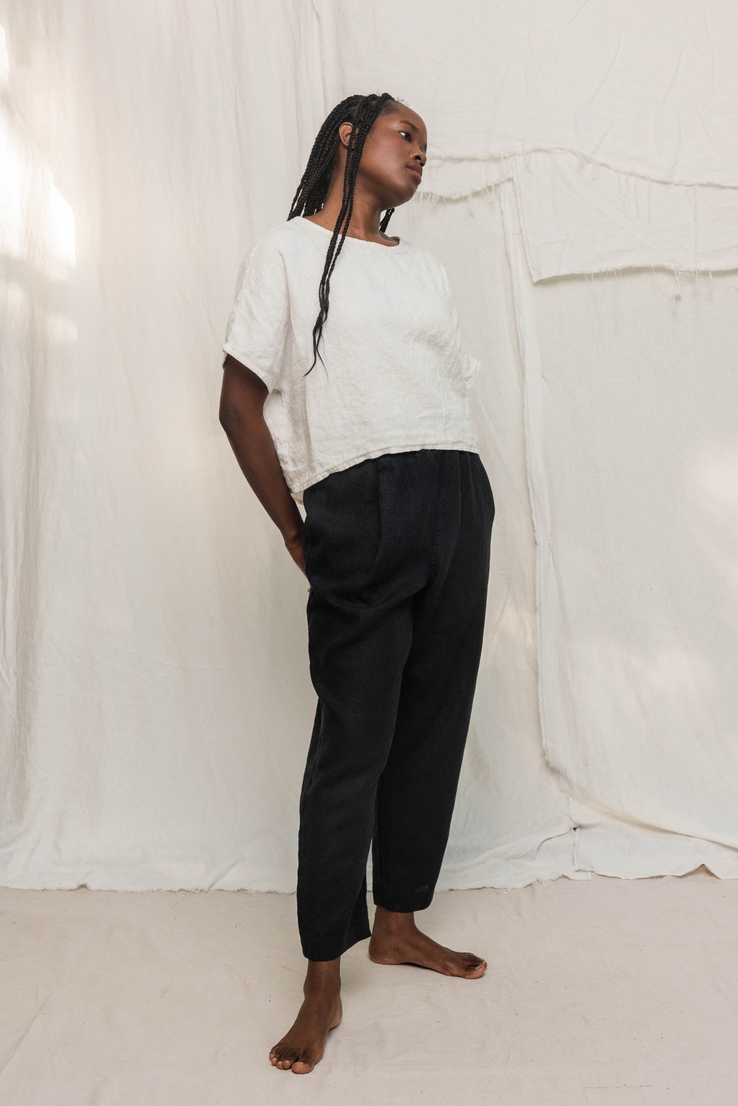 Andy Trouser in Midweight Linen Ink#color_ink
