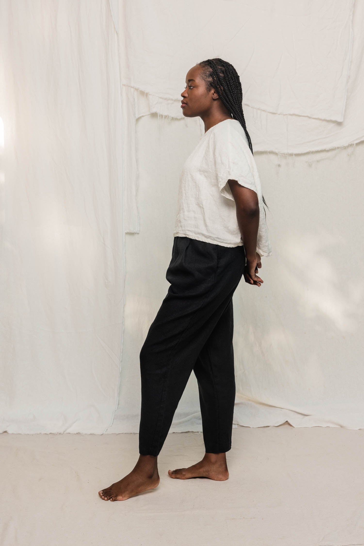 Andy Trouser in Midweight Linen Ink#color_ink