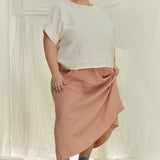 Bel Skirt in Lightweight Linen Canyon#color_canyon