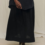 Bel Skirt in Lightweight Linen Ink#color_ink