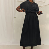 Bel Skirt in Lightweight Linen Ink#color_ink