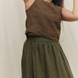Bel Skirt in Lightweight Linen Lichen#color_lichen