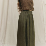 Bel Skirt in Lightweight Linen Lichen#color_lichen
