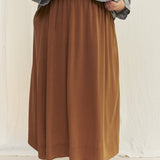 Bel Skirt in Washable Silk Ochre#color_ochre