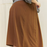 Bel Skirt in Washable Silk Ochre#color_ochre