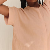 Georgia Snap Top in Lightweight Linen Canyon#color_canyon