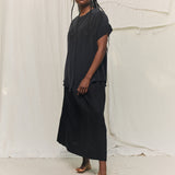 Georgia Snap Top in Washable Silk Graphite#color_graphite