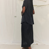 Georgia Snap Top in Washable Silk Graphite#color_graphite