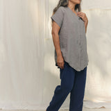 Georgia Snap Top in Lightweight Linen Overcast#color_overcast
