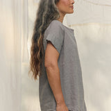 Georgia Snap Top in Lightweight Linen Overcast#color_overcast