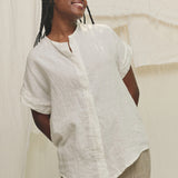 Georgia Snap Top in Lightweight Linen Salt#color_salt