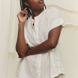 Georgia Snap Top in Lightweight Linen Salt#color_salt