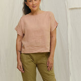 Georgia Tee in Lightweight Linen Canyon#color_canyon