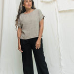 Georgia Tee in Midweight Linen Flax#color_flax