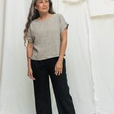 Georgia Tee in Midweight Linen Flax#color_flax