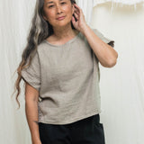 Georgia Tee in Midweight Linen Flax#color_flax