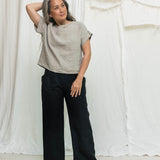 Georgia Tee in Midweight Linen Flax#color_flax