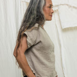 Georgia Tee in Midweight Linen Flax#color_flax