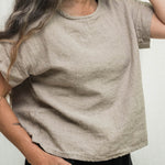 Georgia Tee in Midweight Linen Flax#color_flax