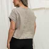 Georgia Tee in Midweight Linen Flax#color_flax