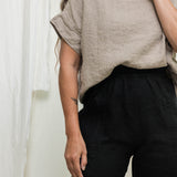 Georgia Tee in Midweight Linen Flax#color_flax