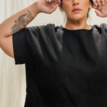 Georgia Tee in Midweight Linen Ink#color_ink