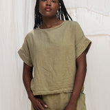 Georgia Tee in Midweight Linen Pear#color_pear