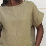 Georgia Tee in Midweight Linen Pear#color_pear