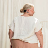 Georgia Tee in Midweight Linen Salt#color_salt