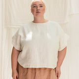 Georgia Tee in Midweight Linen Salt#color_salt