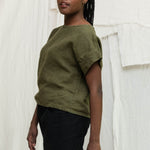 Georgia Tee in Midweight Linen Verte#color_verte