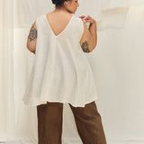 Harlow Tunic in Lightweight Linen Salt#color_salt