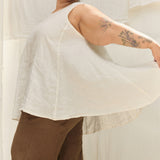 Harlow Tunic in Lightweight Linen Salt#color_salt