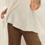 Harlow Tunic in Lightweight Linen Salt#color_salt