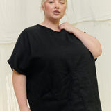 Harper Tunic in Lightweight Linen Ink#color_ink