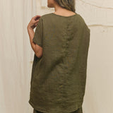 Harper Tunic in Lightweight Linen Lichen#color_lichen