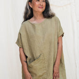 Harper Tunic in Midweight Linen Pear#color_pear