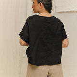 Linn Tee in Lightweight Linen Ink#color_ink