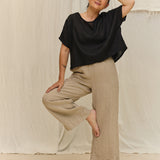 Linn Tee in Lightweight Linen Ink#color_ink