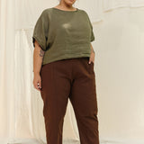 Linn Tee in Lightweight Linen Lichen#color_lichen